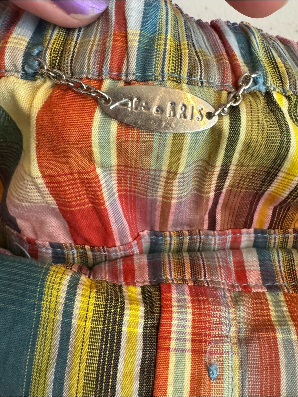 Y2K Baddie Ali & Kris multicolor plaid strapless tube top size medium bratz - Picture 3 of 8